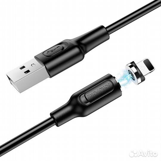 USB кабель для iPhone магнитный 1 м Borofone