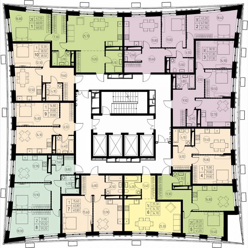 1-к. квартира, 39,8 м², 27/28 эт.