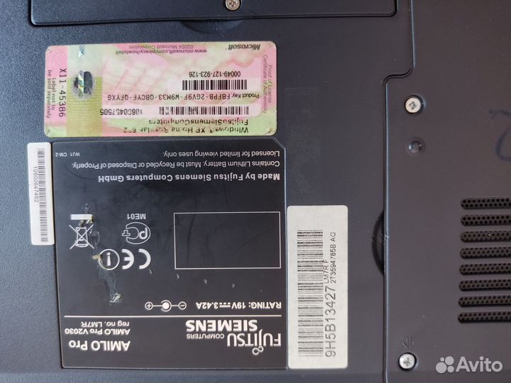 Fujitsu siemens amilo pro V2030