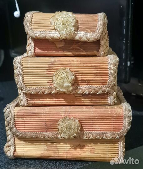 Шкатулки соломенные,СССР