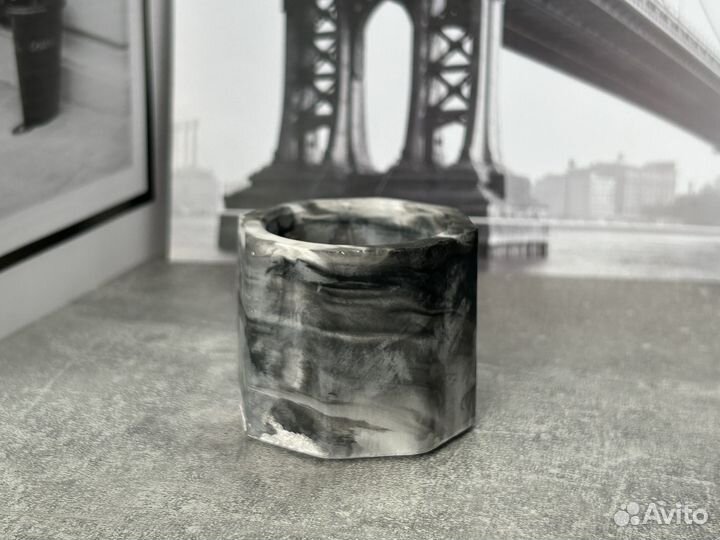 Подсвечник / кашпо / гипс