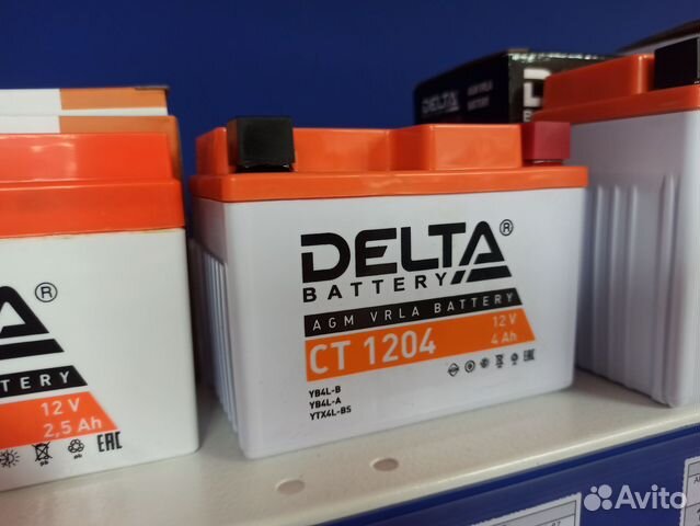 Гелевый аккумулятор Delta CT1204 на скутер, мопед купить в Нижнем ...