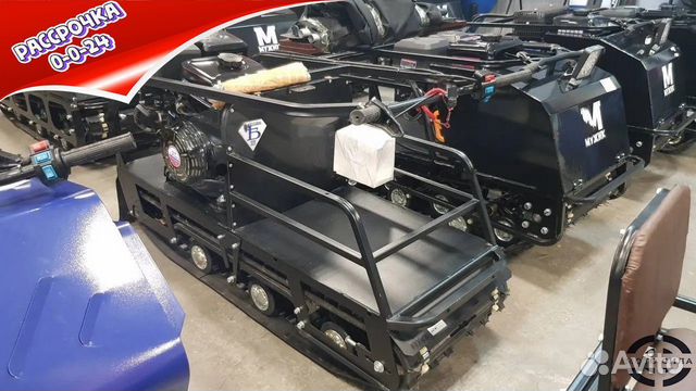 Мотобуксировщик Бурлак-М2 LRK длинный на катках