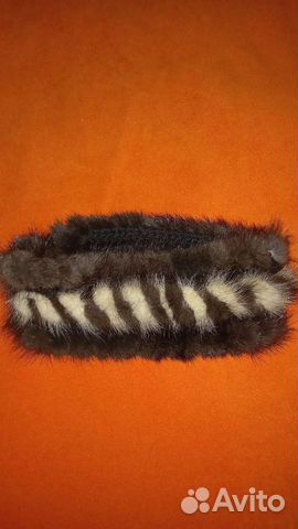 Ободок на голову из натуральной норки