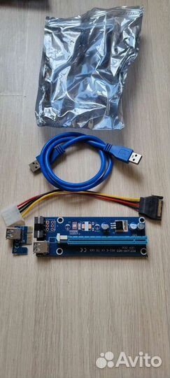 Райзер riser pci-e molex, 006s новые, 20шт