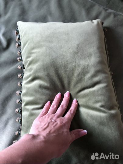 Подушка декоративная велюр и гобелен