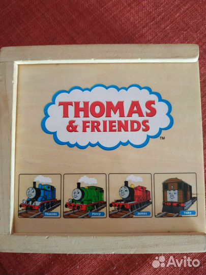 Деревянные пазлы и книга Томас и друзья