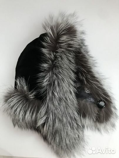 Шапка Капор Чернобурка Овчина Avenue Оригинал Росс