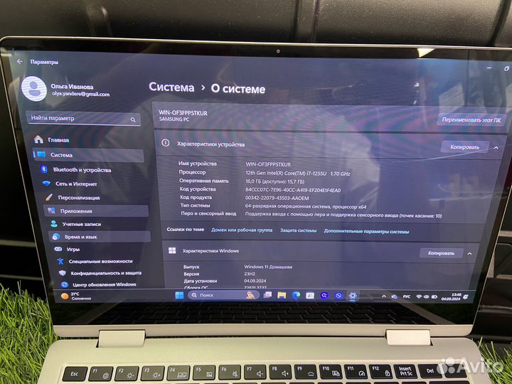 Ноутбук samsung galaxy book2 360