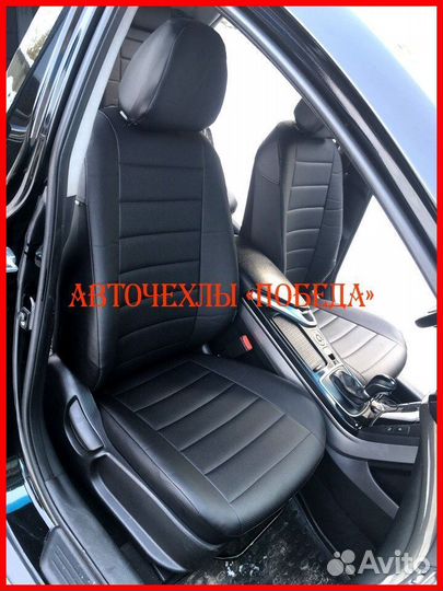 Чехлы Hyundai i40 из экокожи чёрные Классика