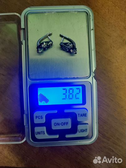 Серьги и кольцо серебро 875 проба