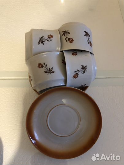 Чашка 4 штуки, 4 блюдец