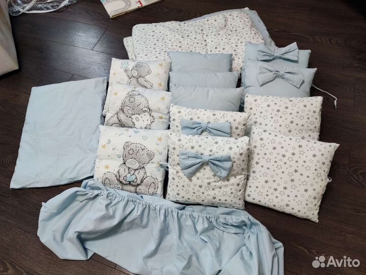 Постельное бельё в детскую кроватку, бортики