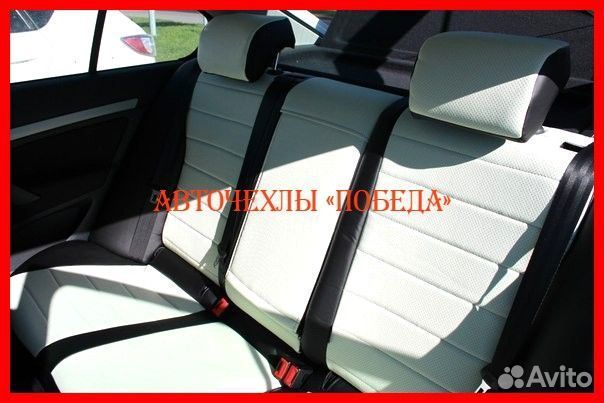 Чехлы Skoda Octavia A5 из экокожи чёрно-серые