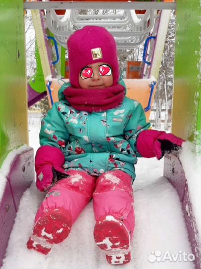 Шапка и варежки на 2-3 года