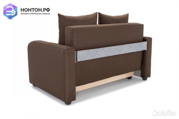 Диван Бруно рогожка коричневая