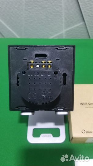 Wi-Fi умный настенный выключатель двойной ч/б