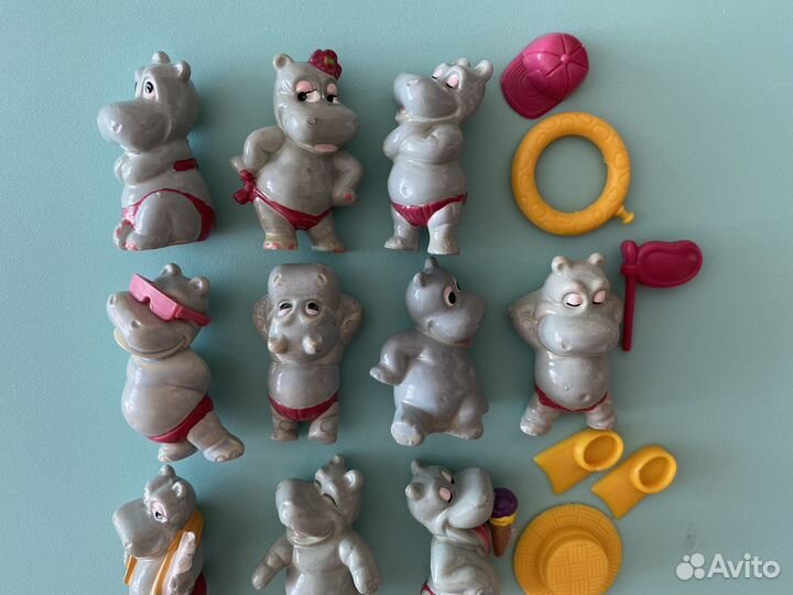 Гавайские бегемоты бегемотики киндеры 90 х