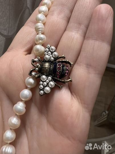 Колье натуральный жемчуг