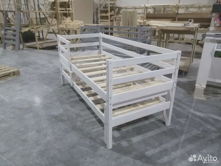 Детская кровать двуспальная Софа 2. Массив сосны