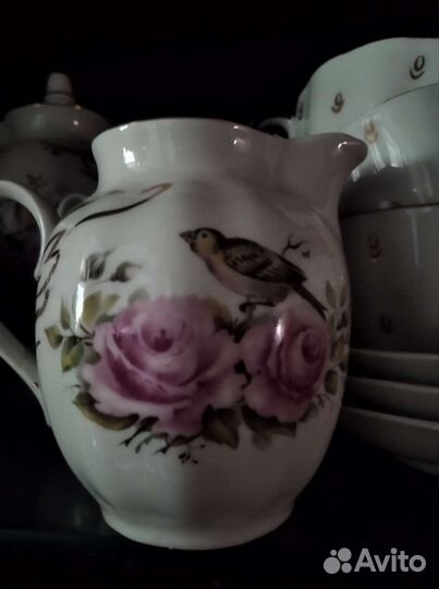 Сервиз кофейный. Соловей и роза.Винтаж.ссср