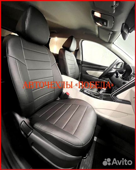 Чехлы Hyundai Tucson 4 из экокожи чёрные Классика