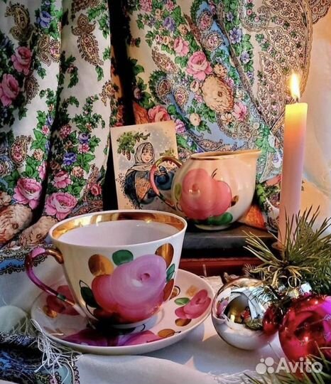 Чайная пара чашка агашка