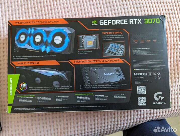 Видеокарта gtx 3070 8 Gb
