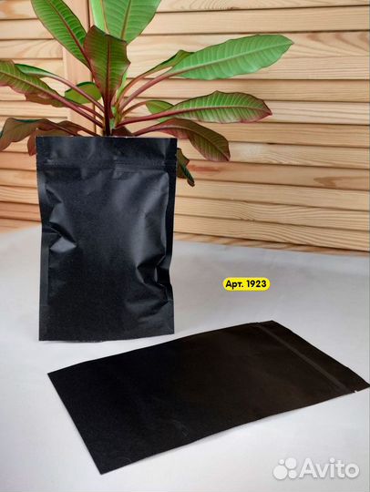 Пакет дой пак бумажный крафт трехслойный черный