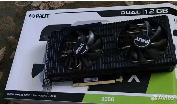 Видеокарта Palit rtx 3060 12 гб (память samsung)
