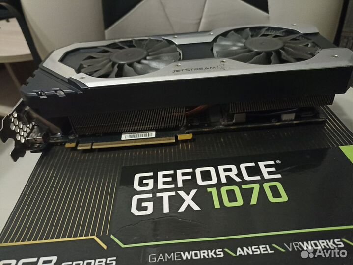 Игровая видеокарта GTX 1070 palit jetstream