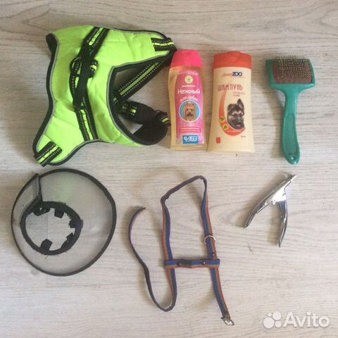 Товары, Шлейка, когтерезка, щетка, миски