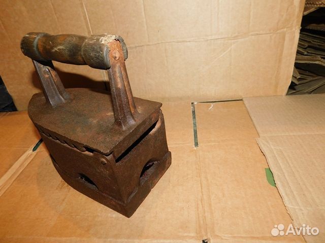 Старинный, угольный, чугунный утюг нэп Касимов