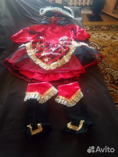 Костюм маскарадный # Пиратка красная#
