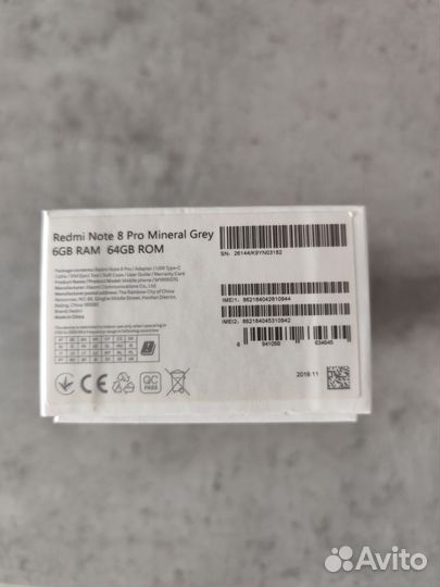 Xiaomi Redmi Note 8 Pro, 6/64 ГБ