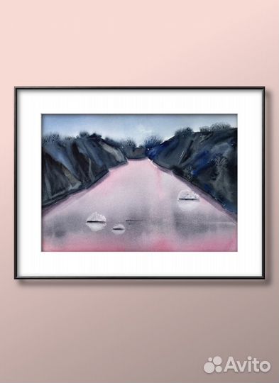 Акварельные картины. Морской пейзаж