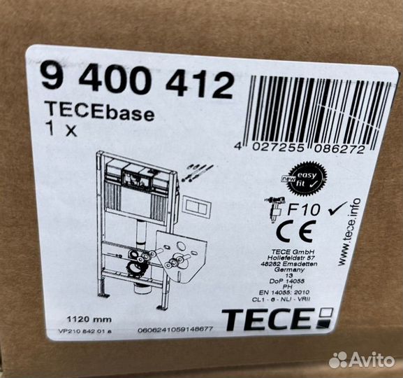 Инсталляция tece 9400412 с кнопкой хром