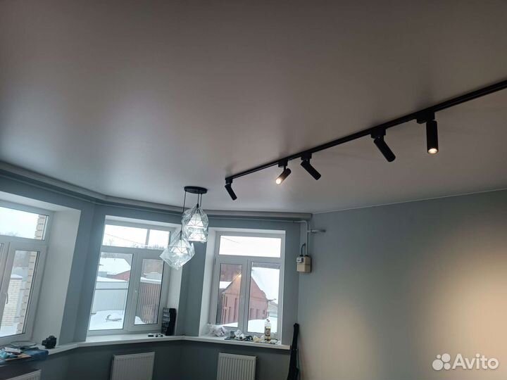 Натяжные потолки. Бесплатный замер. Установка