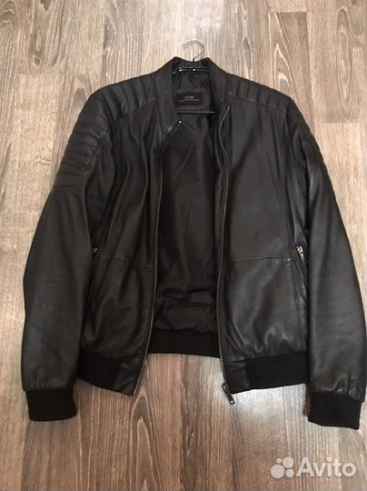 Кожаная куртка мужская размер 48 м