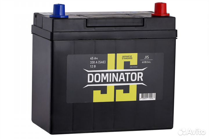 Аккумулятор Dominator (JIS) 6CT-45 А (0) B24L
