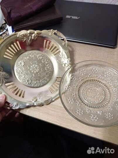 Блюдо СССР и Салатник стекло