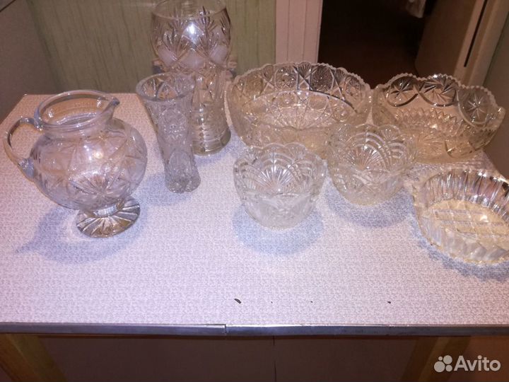 Графин,вазы хрустальные, советских времён