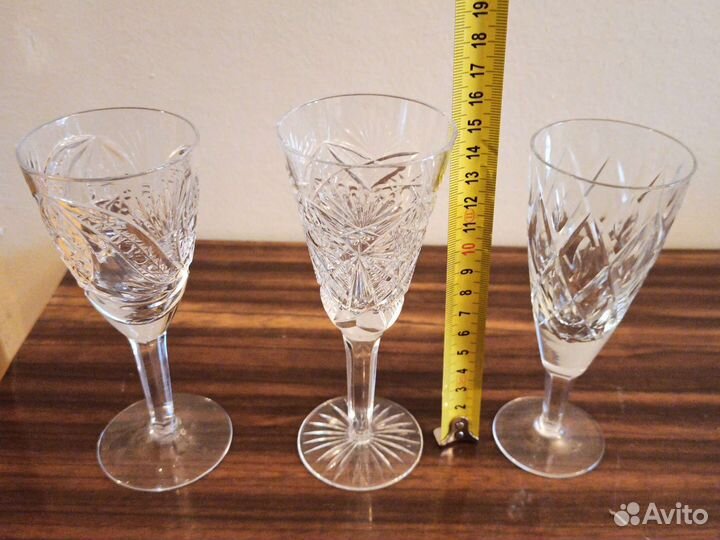Бокалы стекло фужеры рюмки СССР