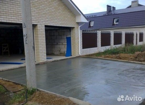 Заливка бетоном площадок