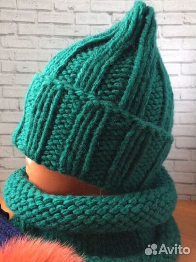 Шапка и снуд ручной работы