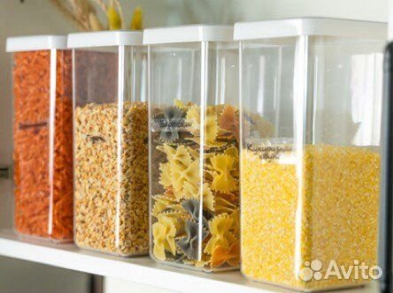 4 контейнера для круп по 1400 мл