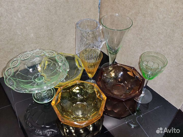 Старое цветное стекло/хрусталь