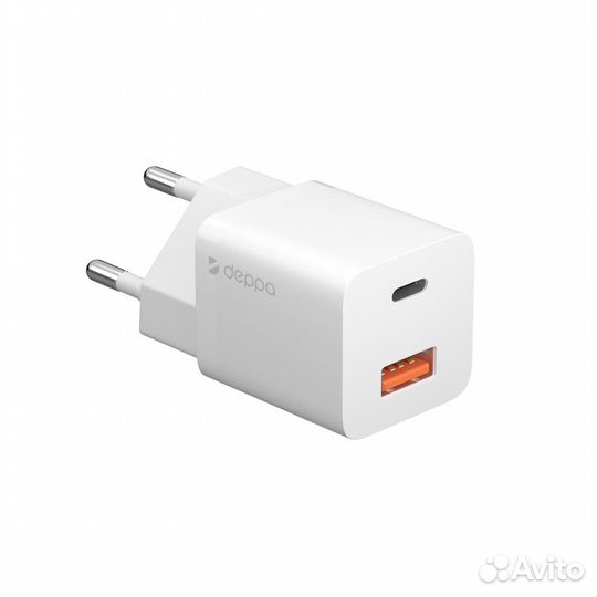 Сетевое зарядное устройство Deppa USB-C + USB-A 20