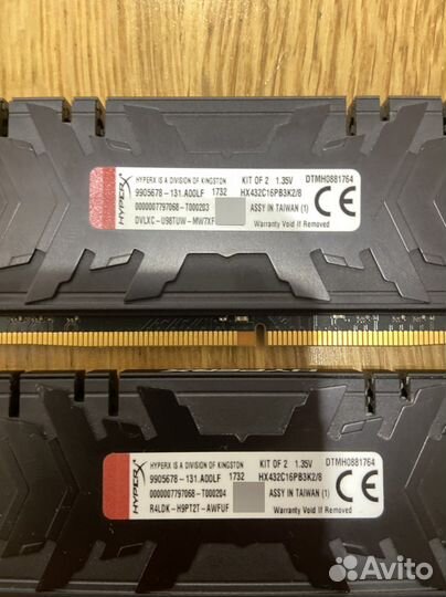 Оперативная память ddr4 2x4gb hyperx
