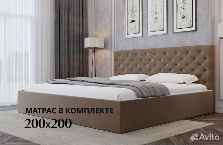 Кровать с матрасом 200х200